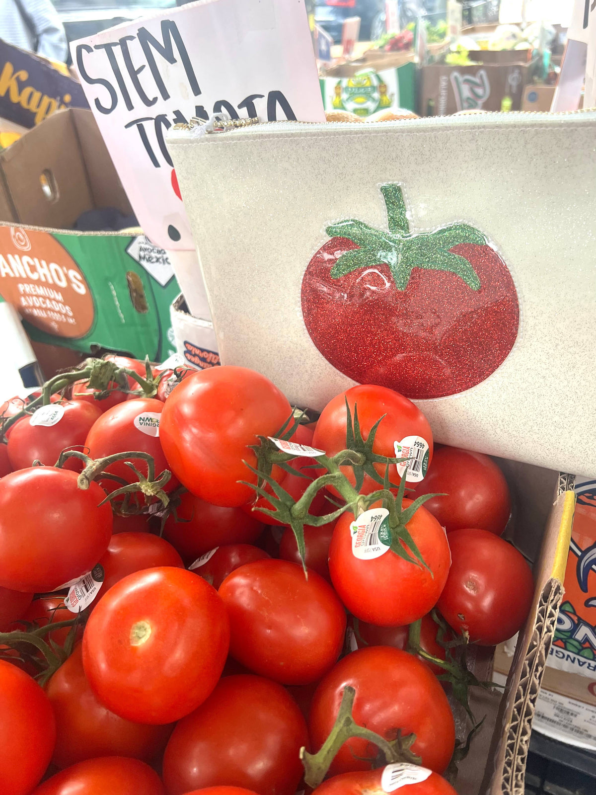 Womenmart Tomato Girl Oversized Glitter Clutch view 3