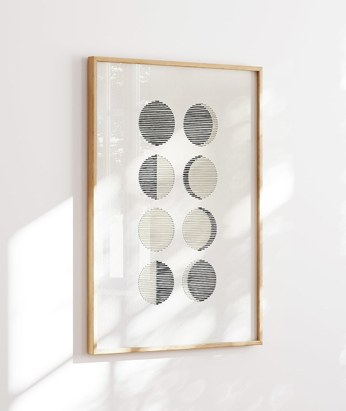 Womenmart Moon Phases Fiber Artwork