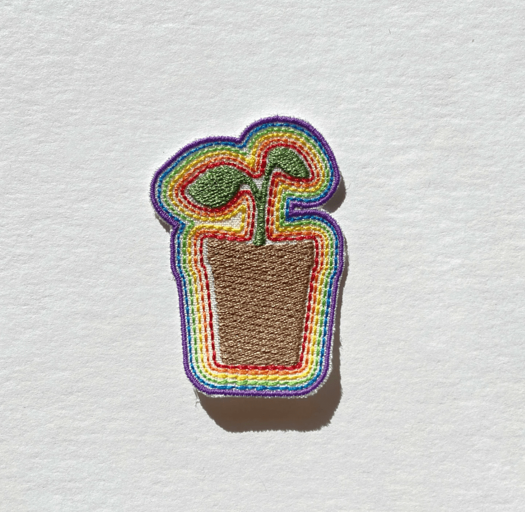 Womenmart Rainbow Plant Iron On Patch view 2