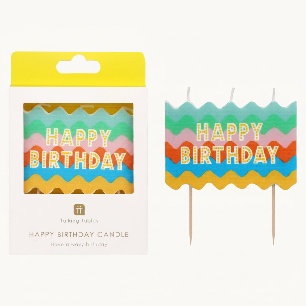 Womenmart Wavy Birthday Candle Cake Topper