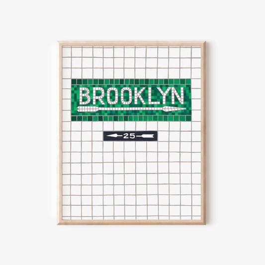 Womenmart Brooklyn Subway Tile Art Print