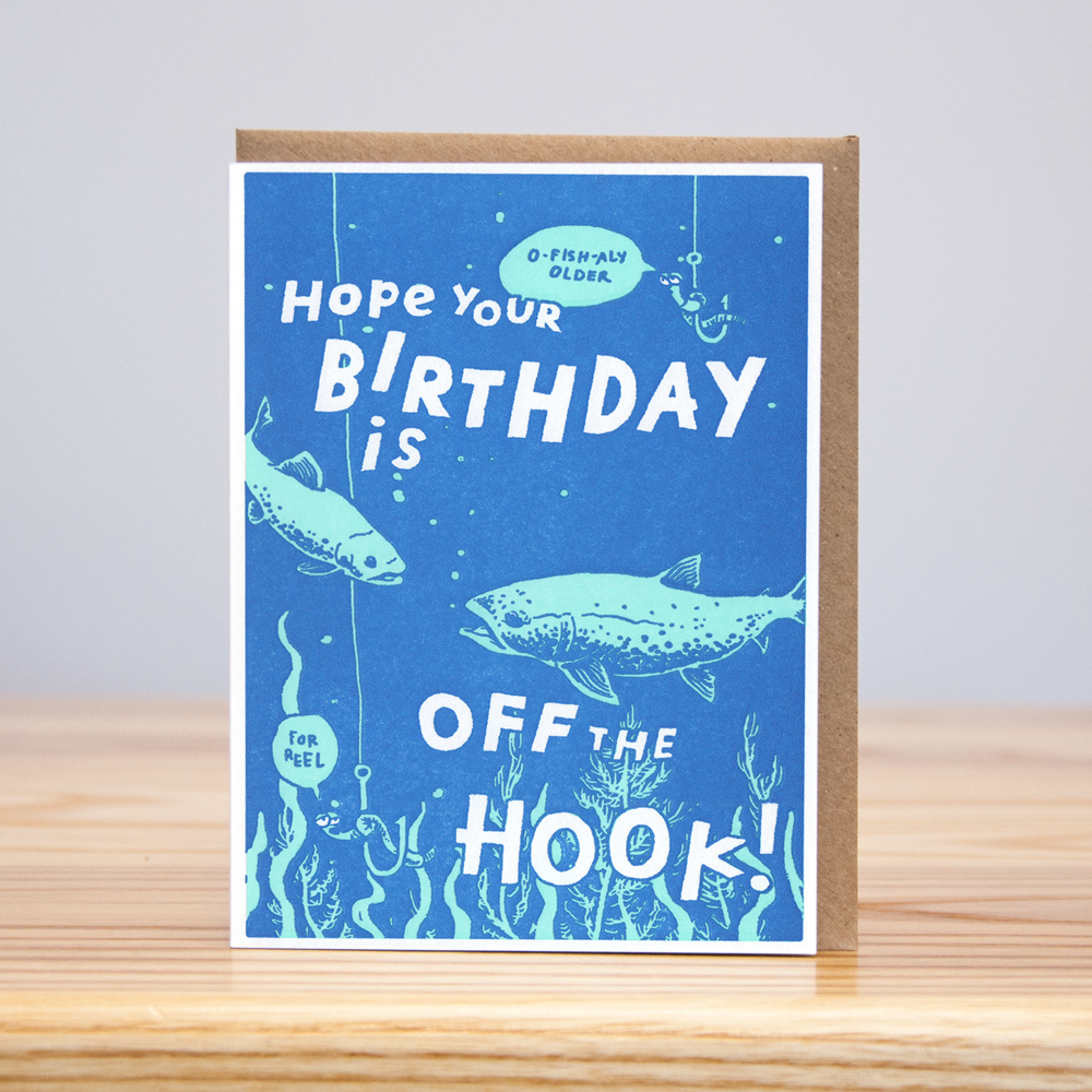Womenmart Off the Hook Birthday Letterpress Card