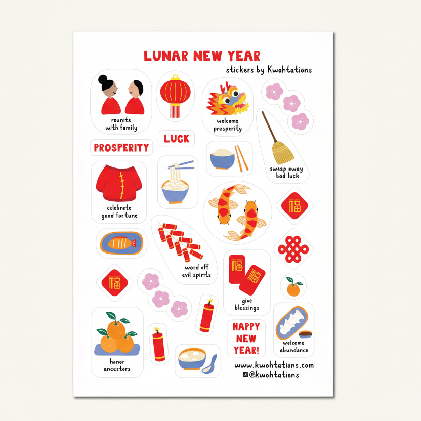 Womenmart Lunar New Year Sticker Sheet