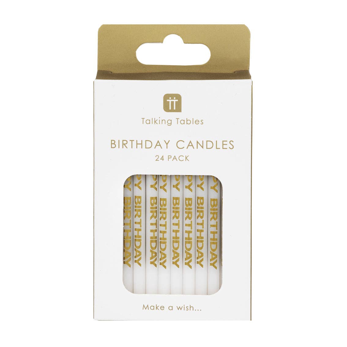 Womenmart White and Gold Birthday Candles view 3