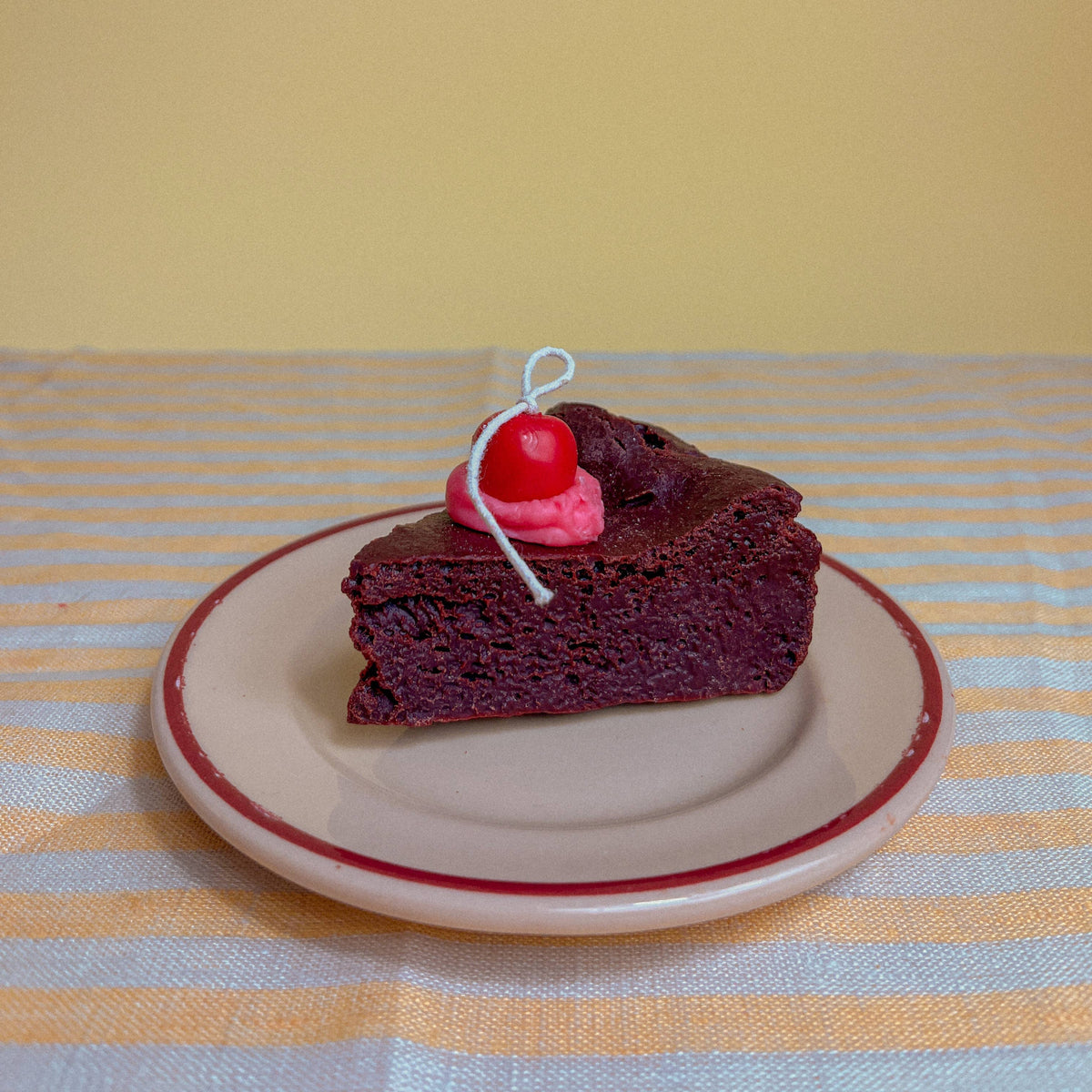Womenmart Hand Painted Chocolate Cake Slice Candle view 2