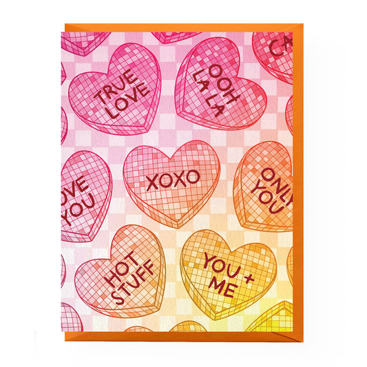 Womenmart Disco Candy Hearts Card