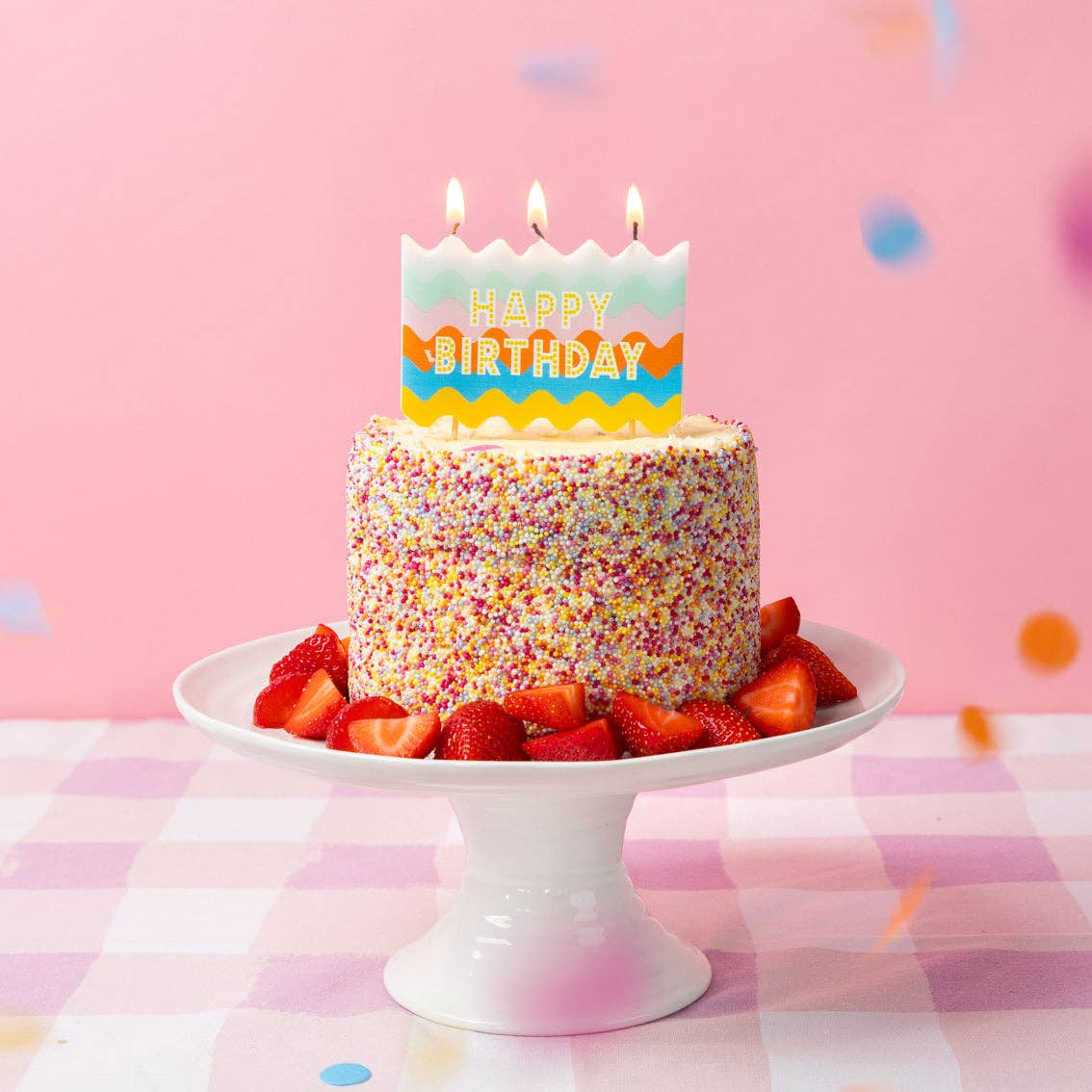Womenmart Wavy Birthday Candle Cake Topper view 2