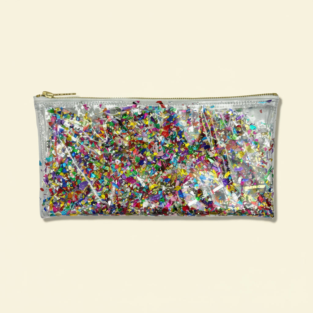Womenmart Rainbow Confetti Clutch