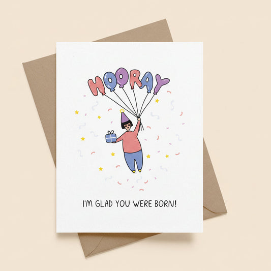 Womenmart Glad You Were Born Card
