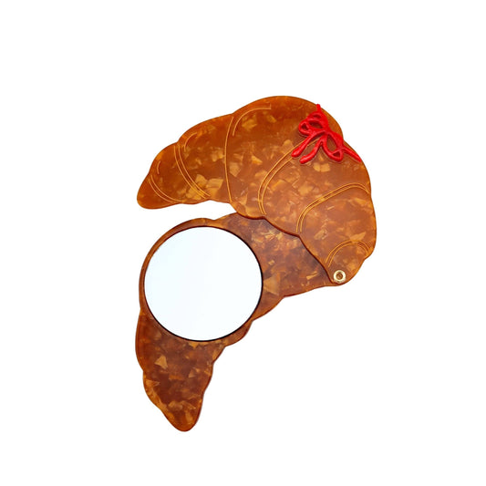 Womenmart Coquette Croissant Compact Mirror