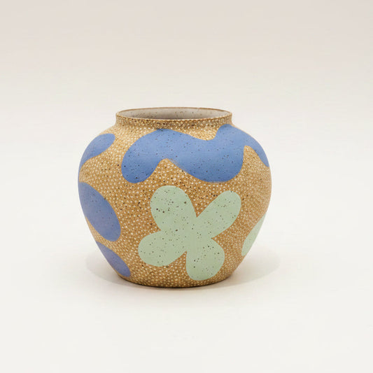Womenmart Blue and Mint Shapes Vase