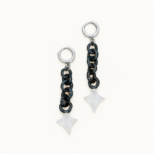 Womenmart Star Chain Earrings Grey