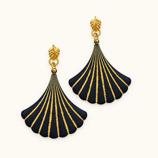 Womenmart Monstera Fan Earrings