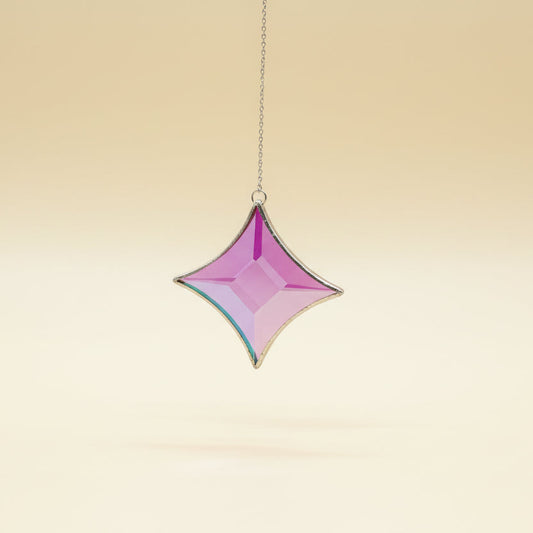 Womenmart Dichroic Star Sun Catcher Magenta