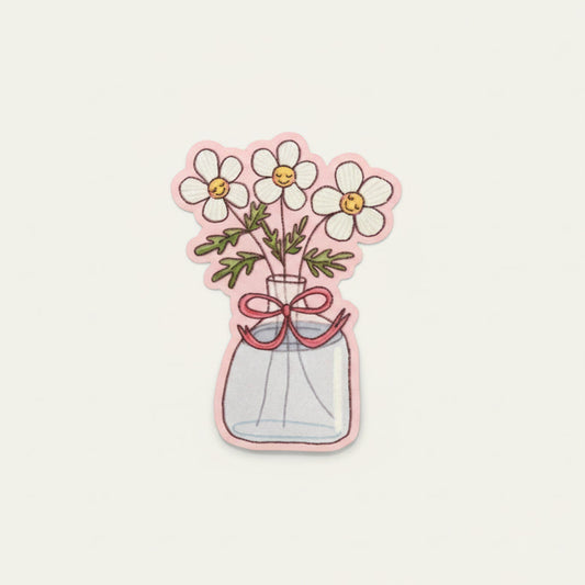 Womenmart Happy Flower Vase Sticker
