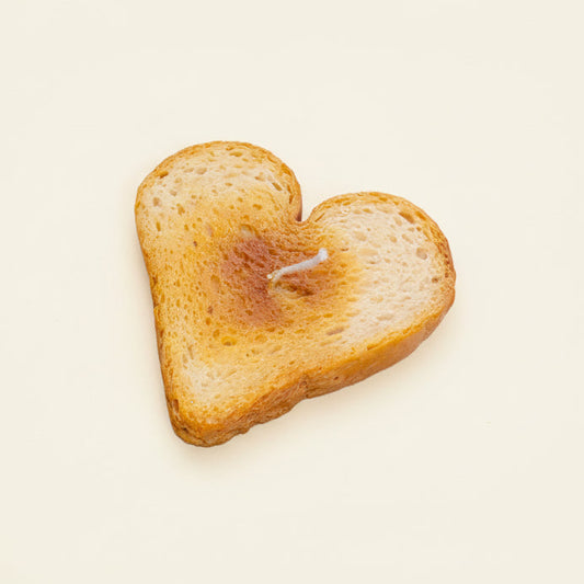 Womenmart Hand Painted Heart Shaped Toast Candle