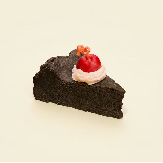 Womenmart Hand Painted Chocolate Cake Slice Candle