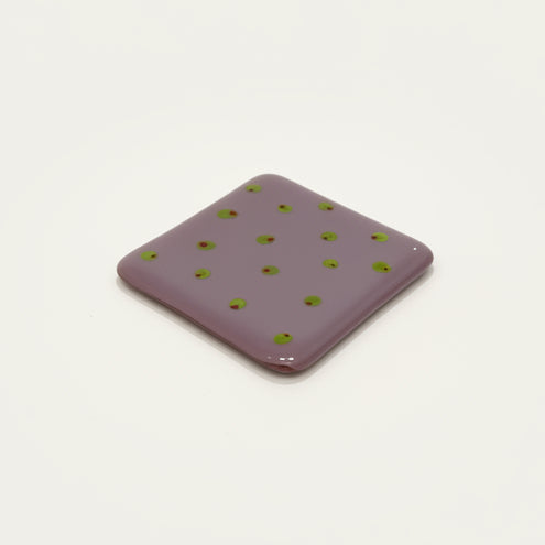 Womenmart Olives Glass Coaster Purple