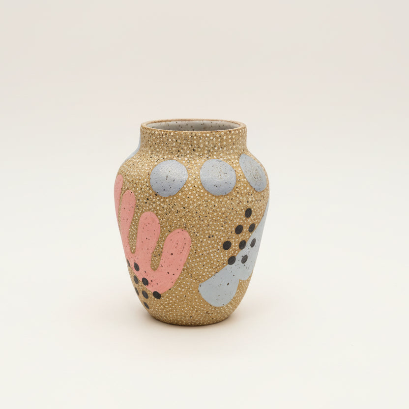 Womenmart Grey and Pink Shapes Vase
