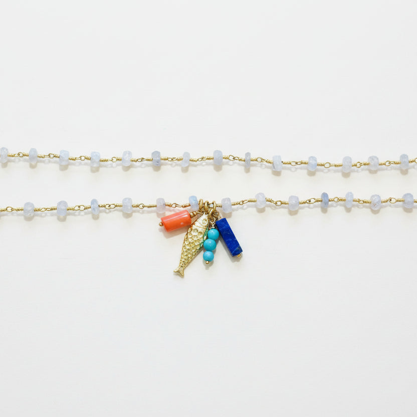 Womenmart Lucky Koi Necklace Moonstone view 3