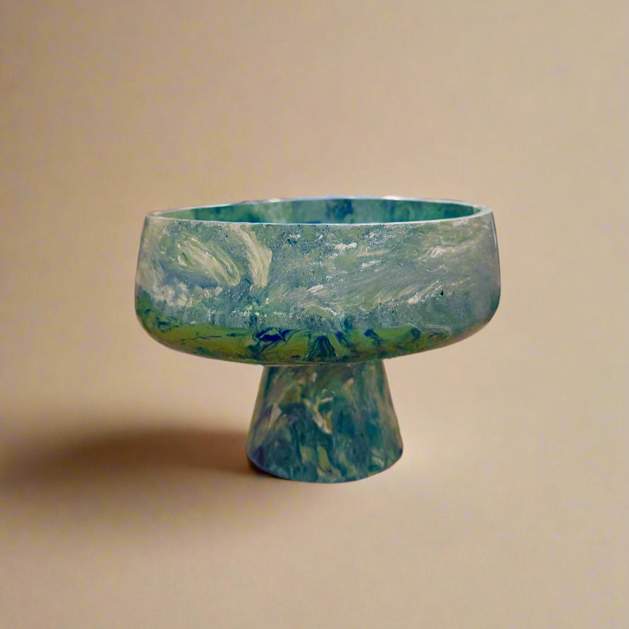Womenmart Resin Footed Bowl Green
