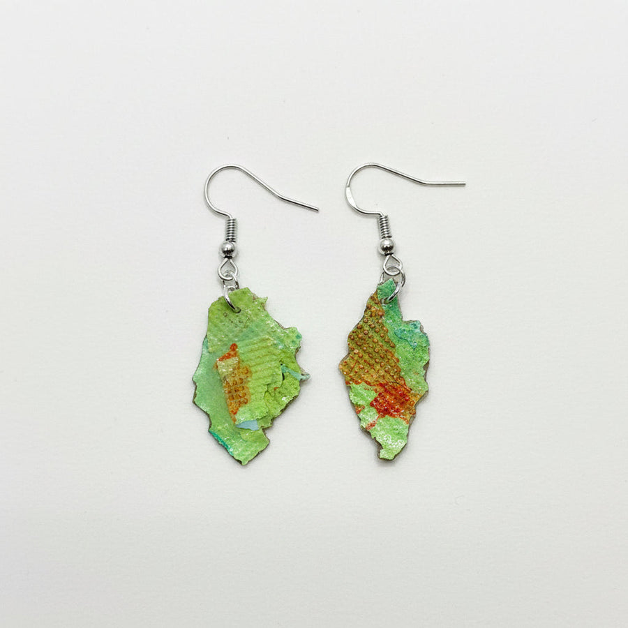 Womenmart Artistic Artifact Earrings Green