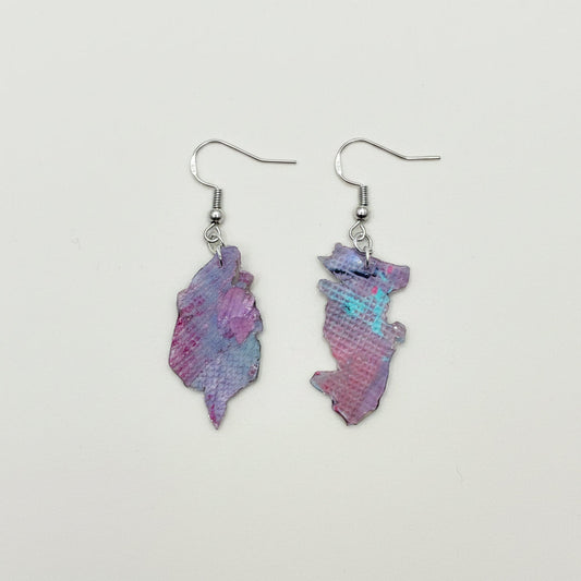 Womenmart Artistic Artifact Earrings Purple