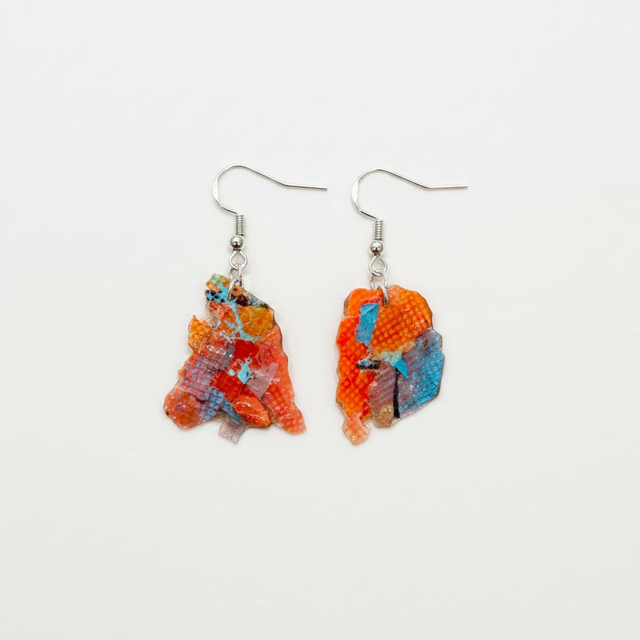 Womenmart Artistic Artifact Earrings Orange
