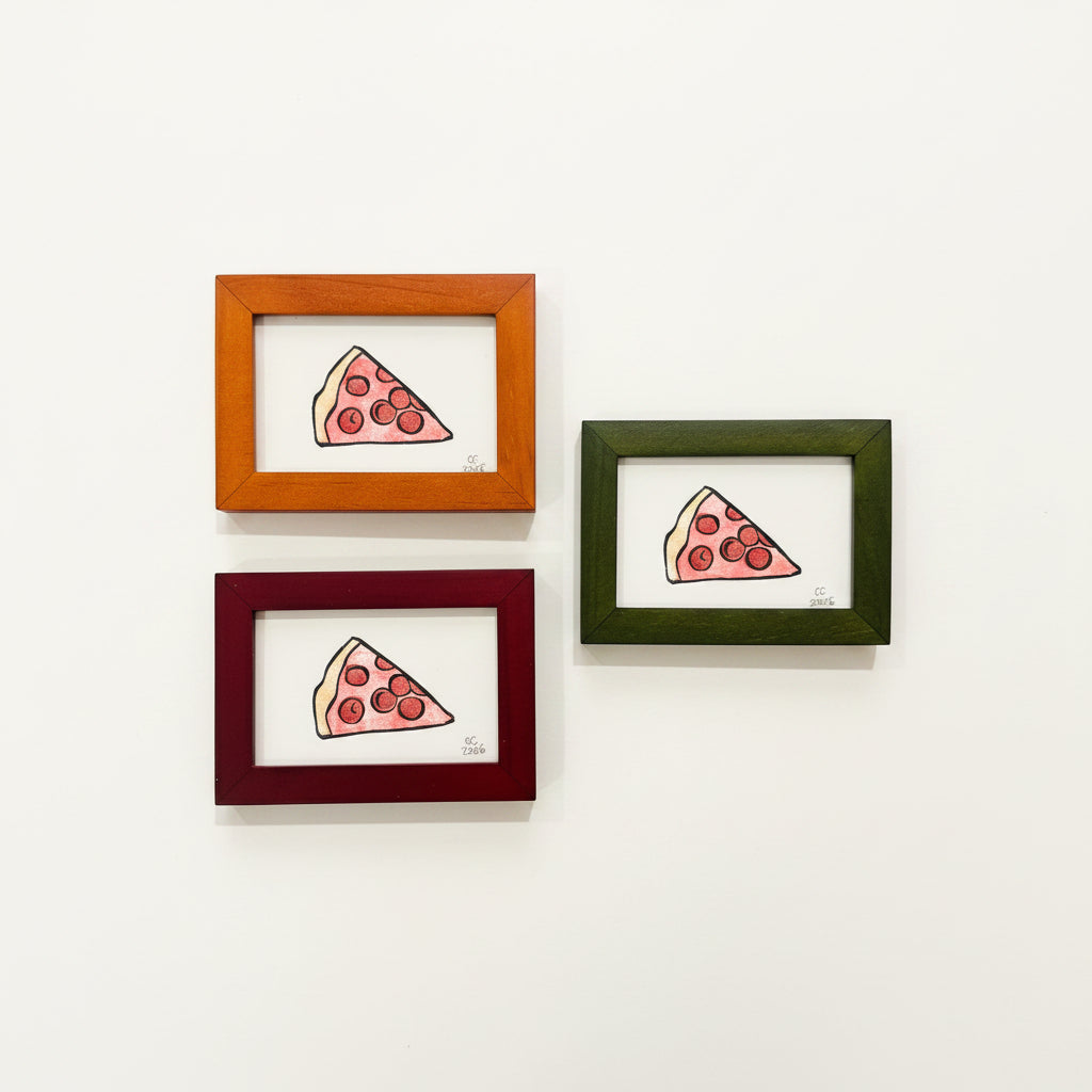 Womenmart Framed Mini Block Print Pizza Slice view 2