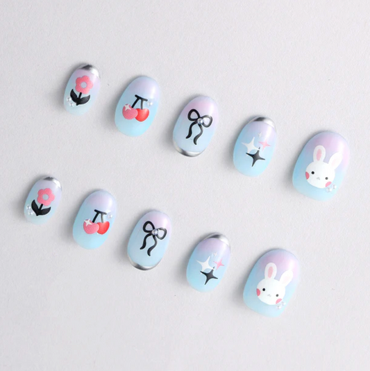 Womenmart XO Bunny Press On Nail Kit