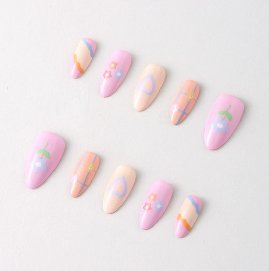 Womenmart Happy Doodles By Shelly Kim Press On Nail Kit