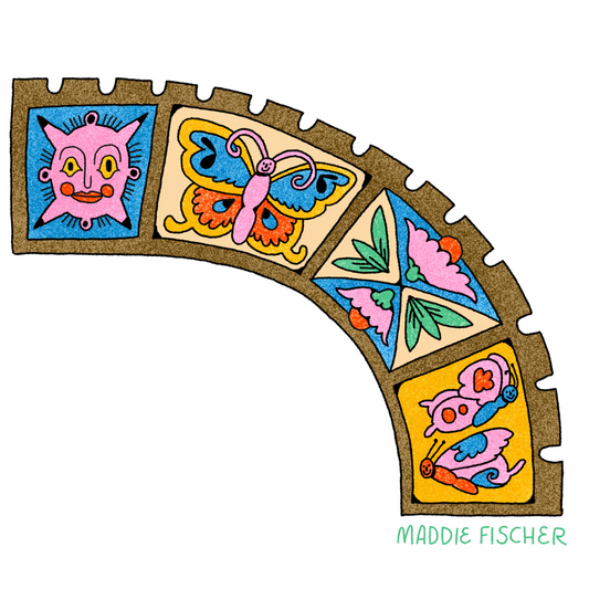 Womenmart Curved Castle Panel Sticker