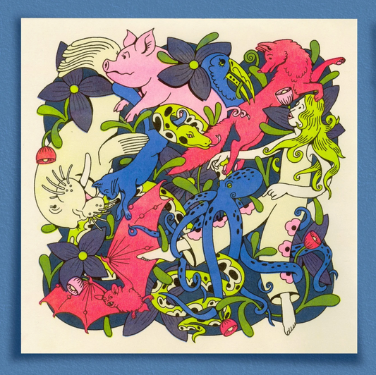 Womenmart Wild World Riso Print