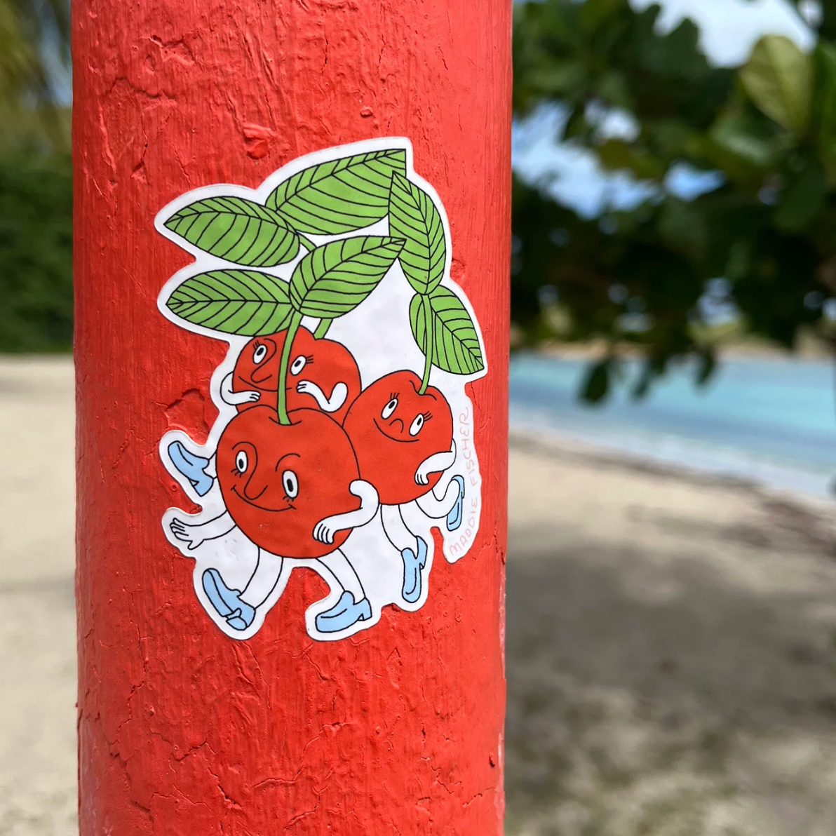 Womenmart Cherry Trio Sticker view 2