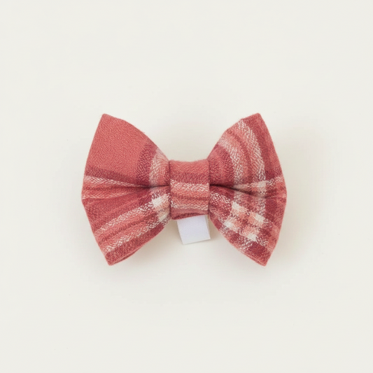 Womenmart Strawberry Jam Plaid Dog Bowtie
