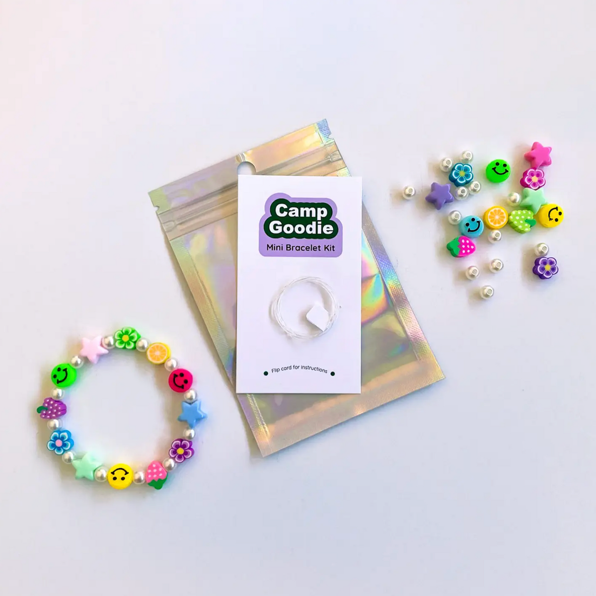 Womenmart Happy Face Pearl DIY Mini Bracelet Kit view 2