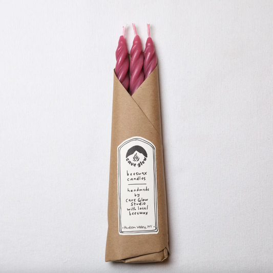 Womenmart Cherry Beeswax Spiral Taper Candle Set