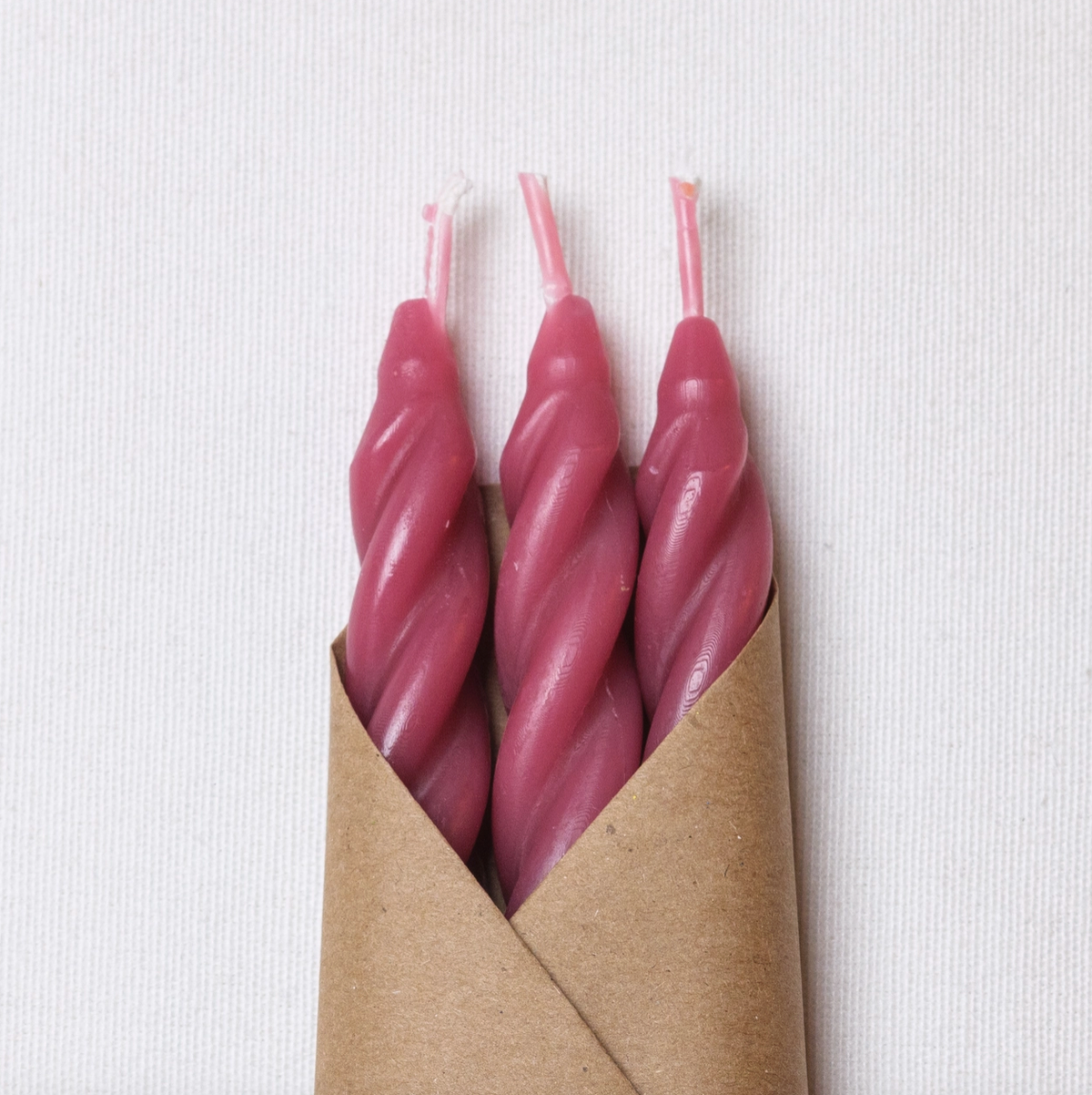 Womenmart Cherry Beeswax Spiral Taper Candle Set view 2
