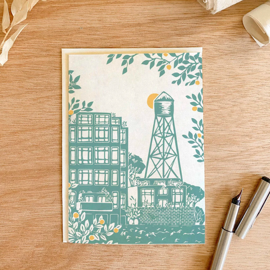 Womenmart Greenpoint Water Tower Greeting Card