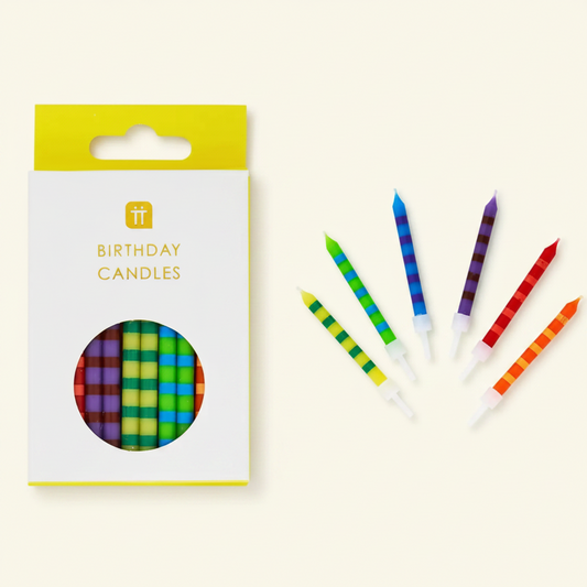 Womenmart Striped Celebration Candle Pack