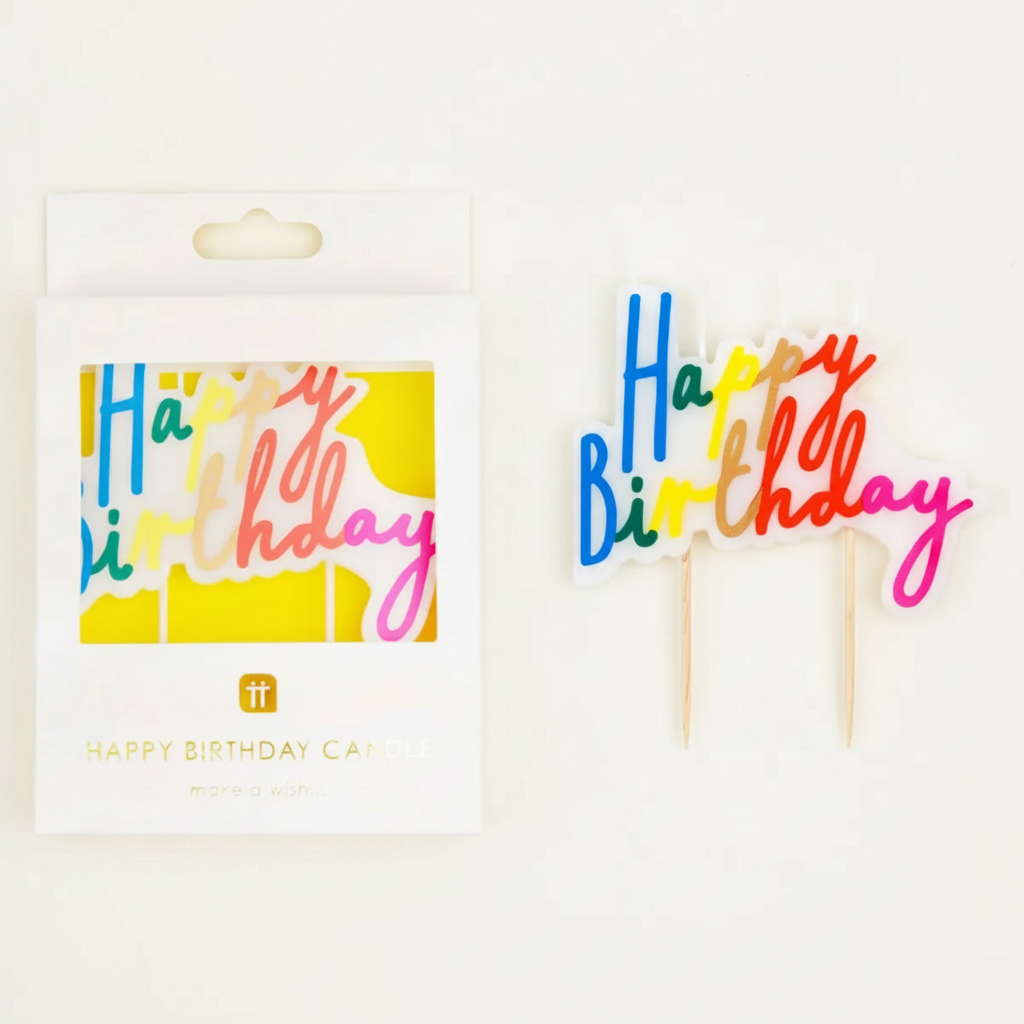 Womenmart Rainbow Birthday Candle Cake Topper
