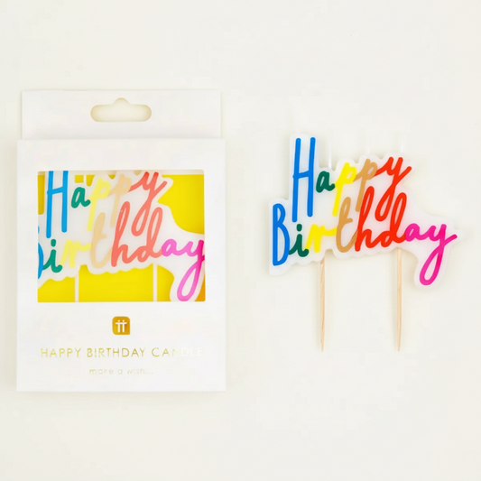 Womenmart Rainbow Birthday Candle Cake Topper