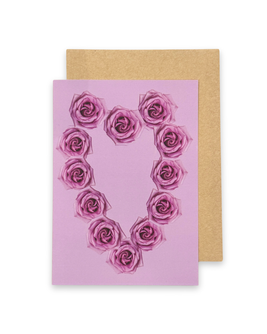 Womenmart Lavender Rose Heart Card