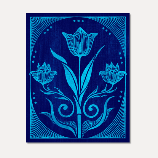 Womenmart Blue Flowers Print