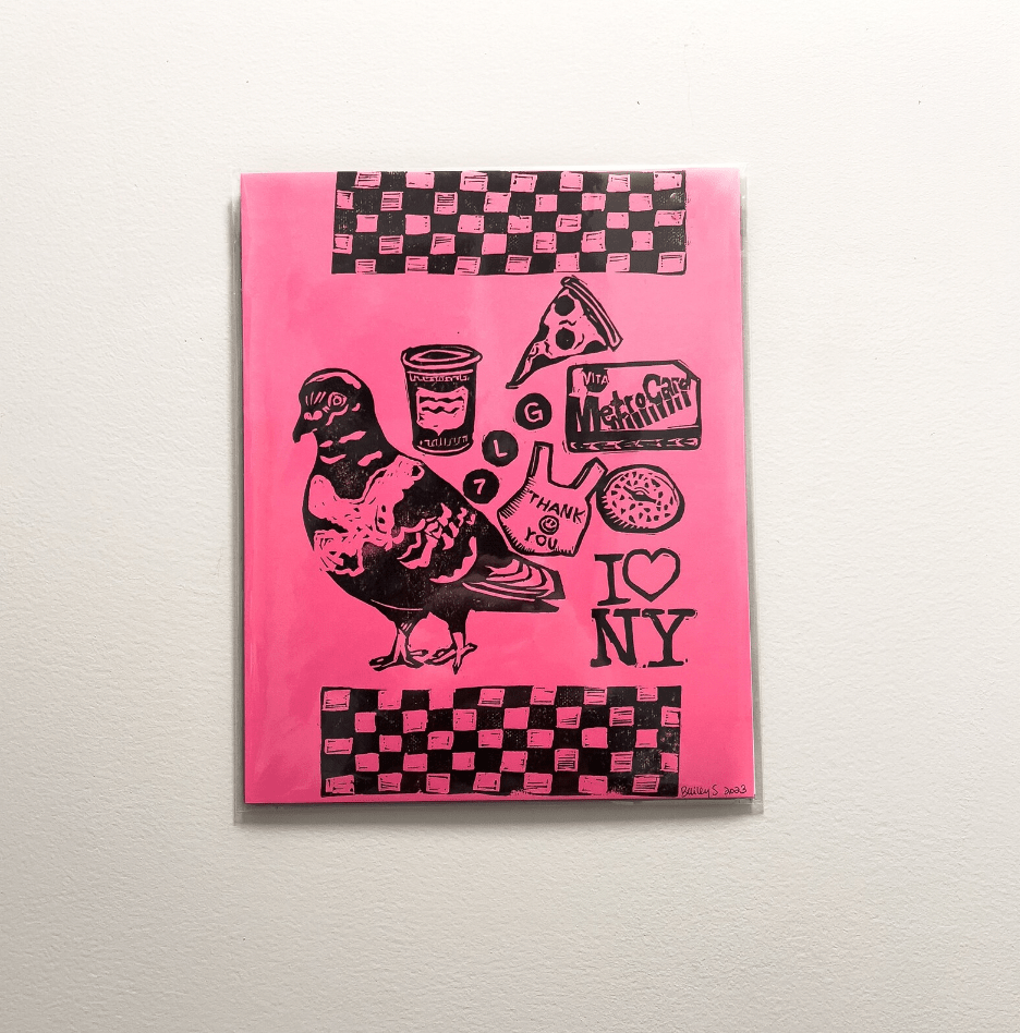 Womenmart A NY State Of Mind Limited Run Linocut Print view 3