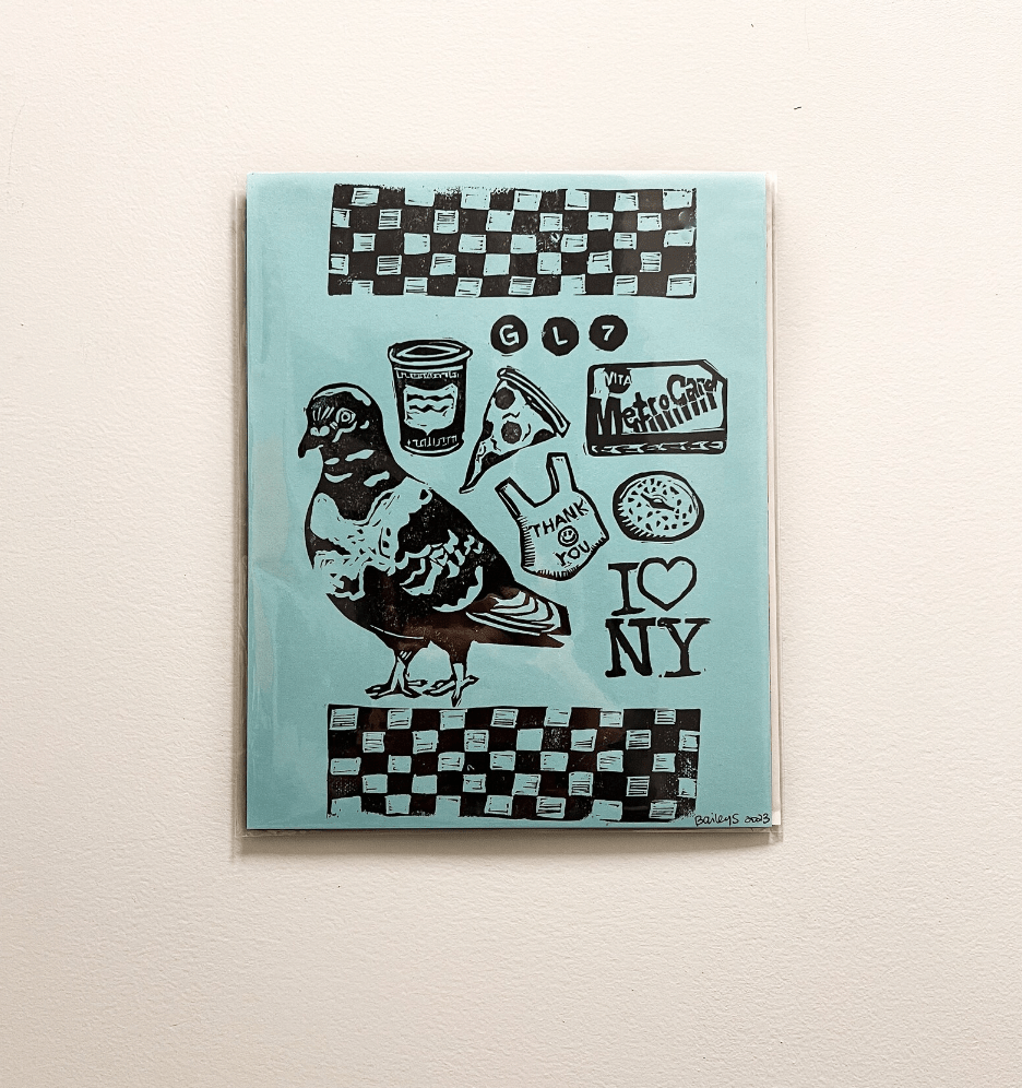 Womenmart A NY State Of Mind Limited Run Linocut Print view 2