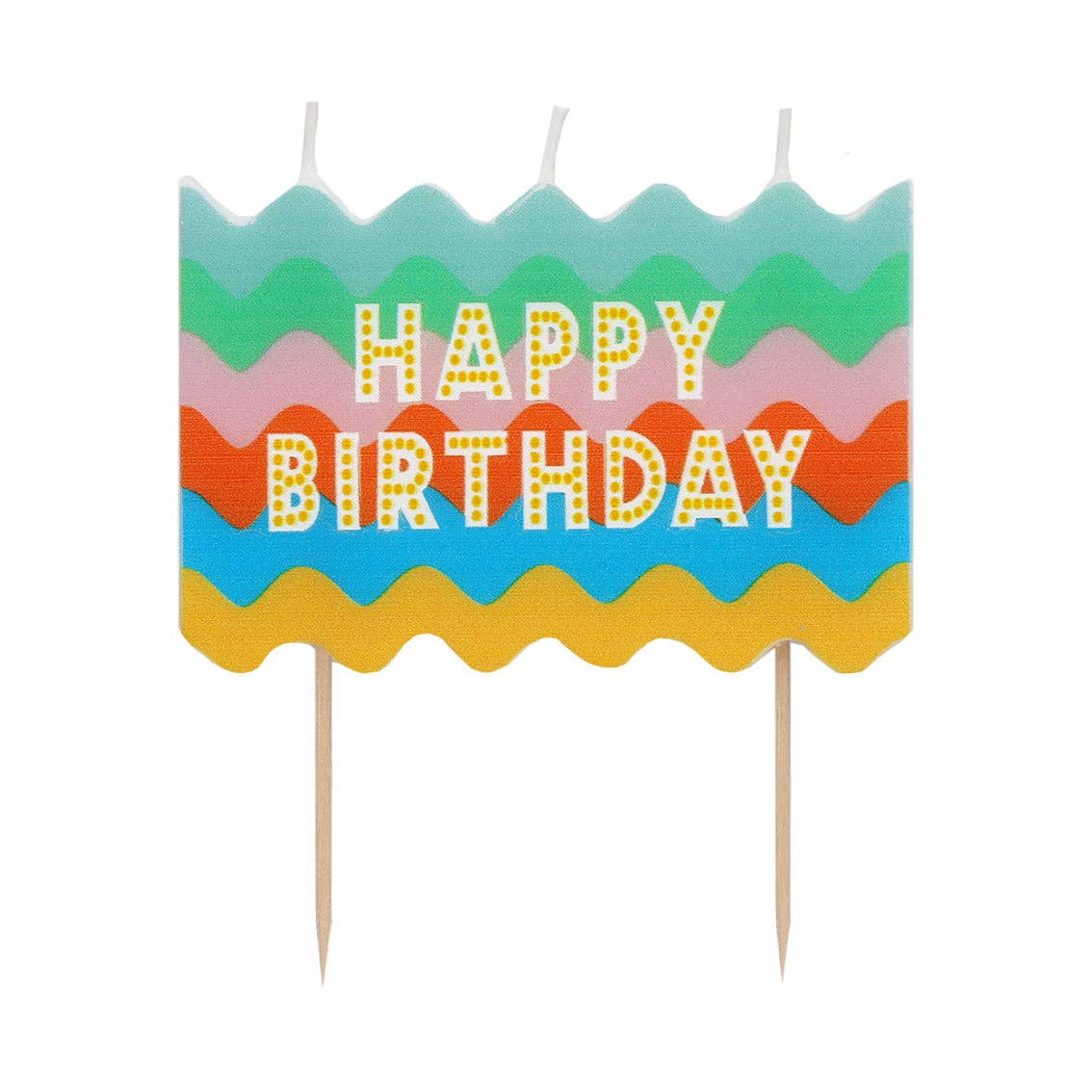 Womenmart Wavy Birthday Candle Cake Topper view 3