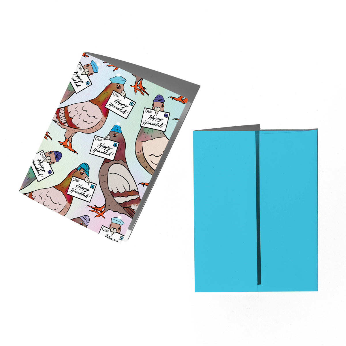 Womenmart Pigeon Hanukkah Letters Card view 3