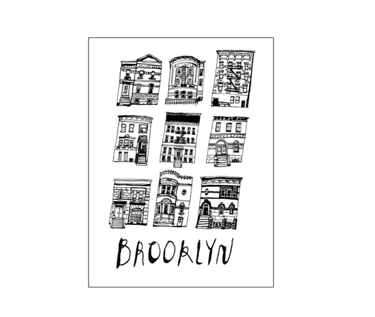 Womenmart Brooklyn Brownstone Digital Art Print
