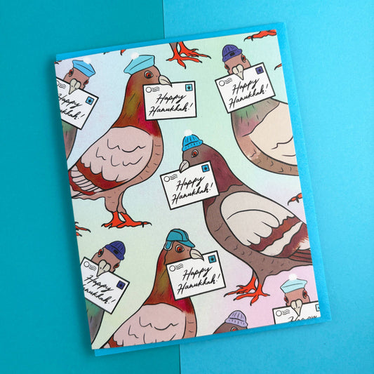 Womenmart Pigeon Hanukkah Letters Card